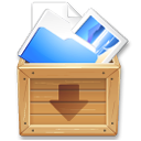 Icono de un cajón en el que se está introduciendo una carpeta con documentos