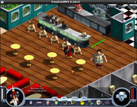 Una captura de pantalla de Freedroid, un juego de rol (RPG).