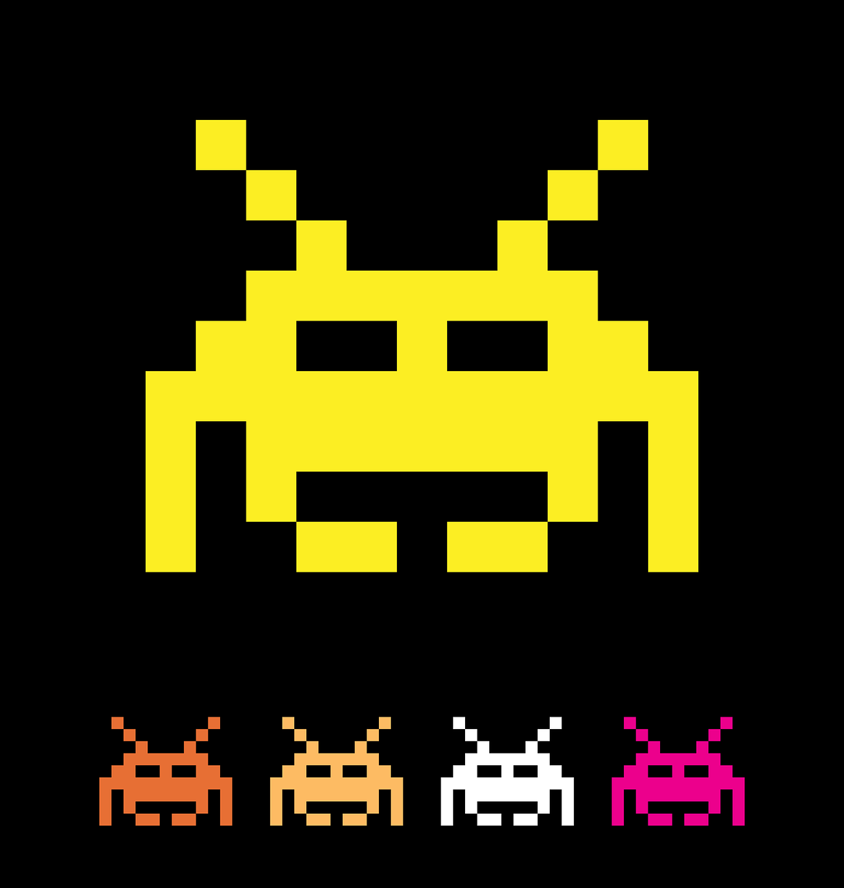 Imagen que muestra los marcianos del juego Space Invaders