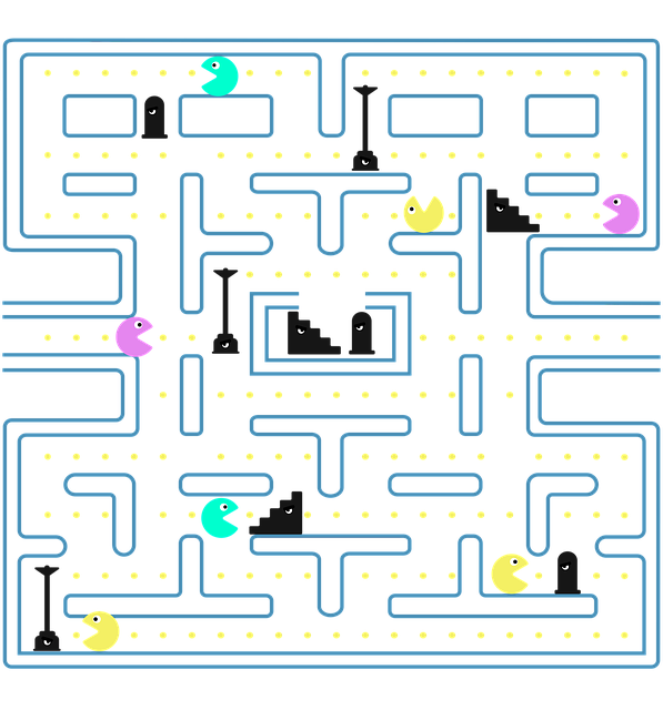 Ilustración que muestra el juego pacman