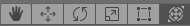 Herramienta Rect Tool con los diferentes botones que ofrece.