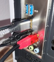 Cable de red conectado