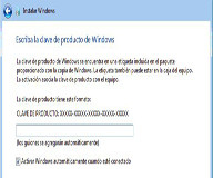 Captura_37. Ventana que solicita la clave de producto de Windows 7.