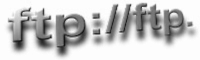 Línea de texto que indica con letras en 3D 'ftp://ftp...'.