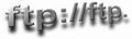 Línea de texto que indica con letras en 3D “ftp://ftp...”.