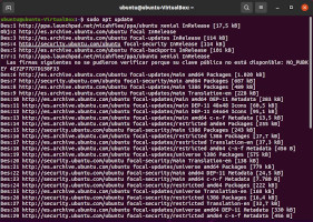 Captura en la que se muestra cómo actualizar los repositorios