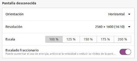 Cambiar la configuración de la pantalla