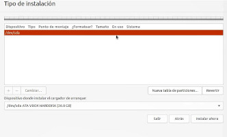 Administrador de particiones del sistema