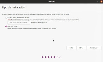 Elección del tipo de instalación
